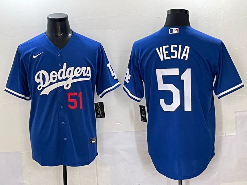 Men Los Angeles Dodgers #51 Vesia Blue Nike MLB 2025 Jersey style 06->los angeles dodgers->MLB Jersey